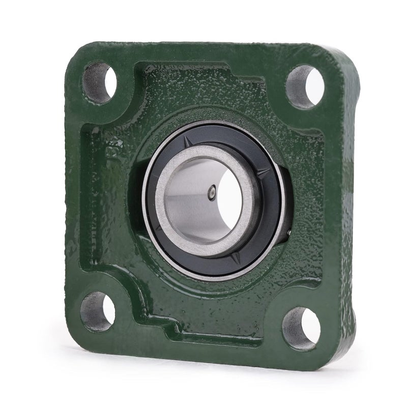 Xike 2 Pcs UCF205 Bore 25 mm Pillow Block Square Flange Mounted Ball Bearings, Solid Cast Iron Base and Self Aligning Chrome Steel Sealed Bearings. - Image 5